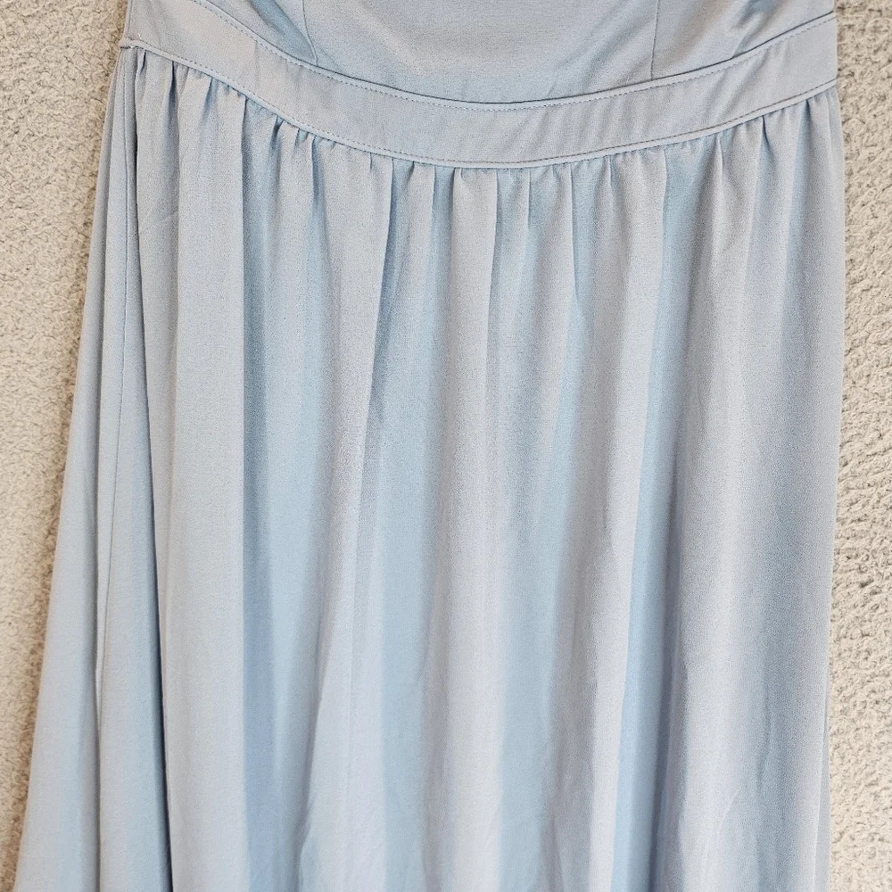 Lulu's Air Of Romance Womens Maxi Formal Dress Sz L Chiffon Wedding - Picture 3 of 14